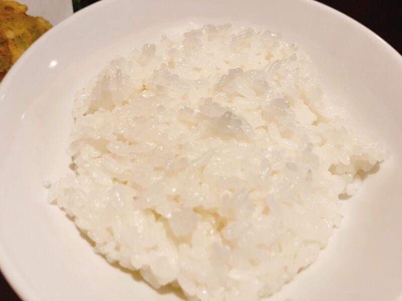天ぷらセットのご飯（天吉）